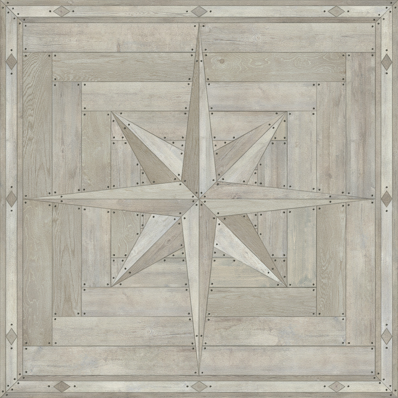 Williamsburg 18th Century Joinery Everlasting Grain - vinyl floor clothImage for all square sizes