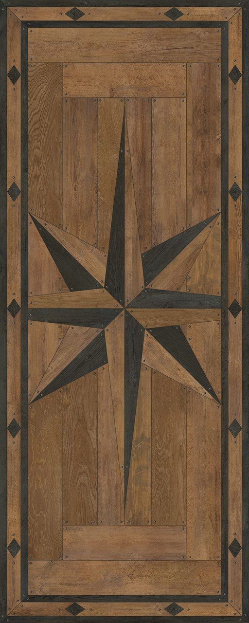 Williamsburg 18th Century Joinery Forever Binding - vinyl floor cloth size 36x90