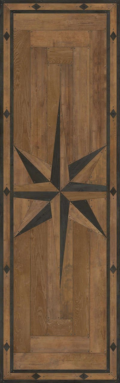 Williamsburg 18th Century Joinery Forever Binding - vinyl floor cloth sizes 24x77, 30x96, 36x115