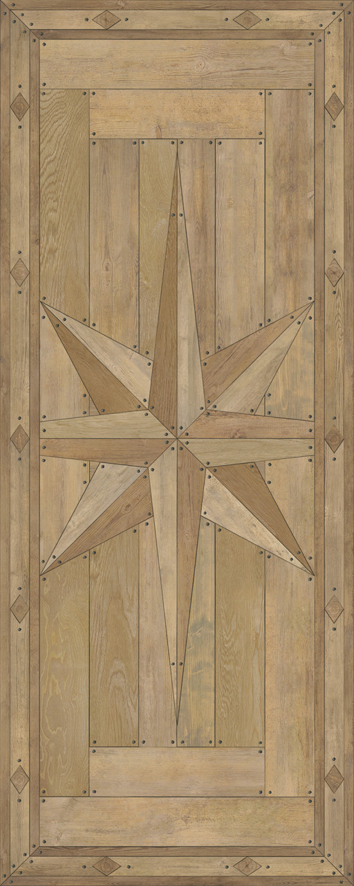 Williamsburg 18th Century Joinery Golden Beams - vinyl floor cloth size 36x90