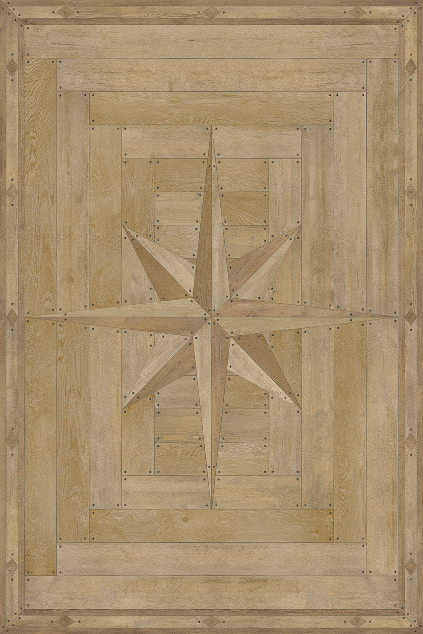 Williamsburg 18th Century Joinery Golden Beams - vinyl floor cloth Image for all rectangle sizes