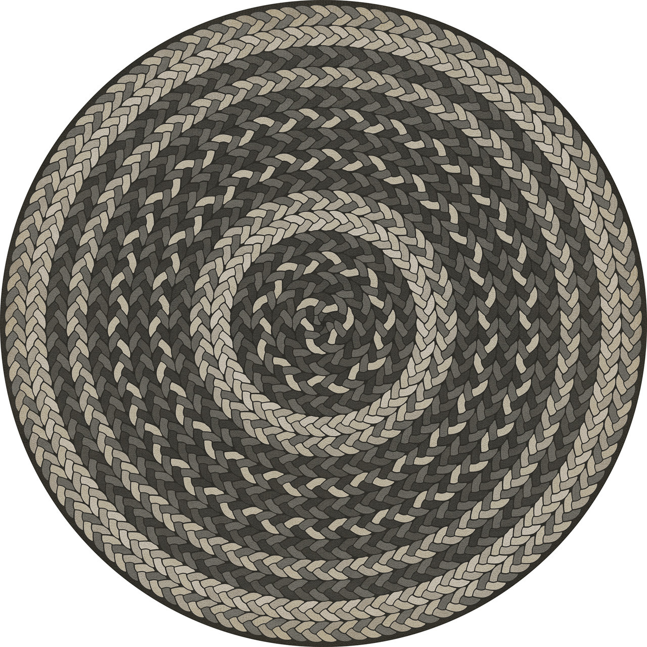 Classic Pattern 85 Such a Cozy Room round - vinyl floor cloth size 36"