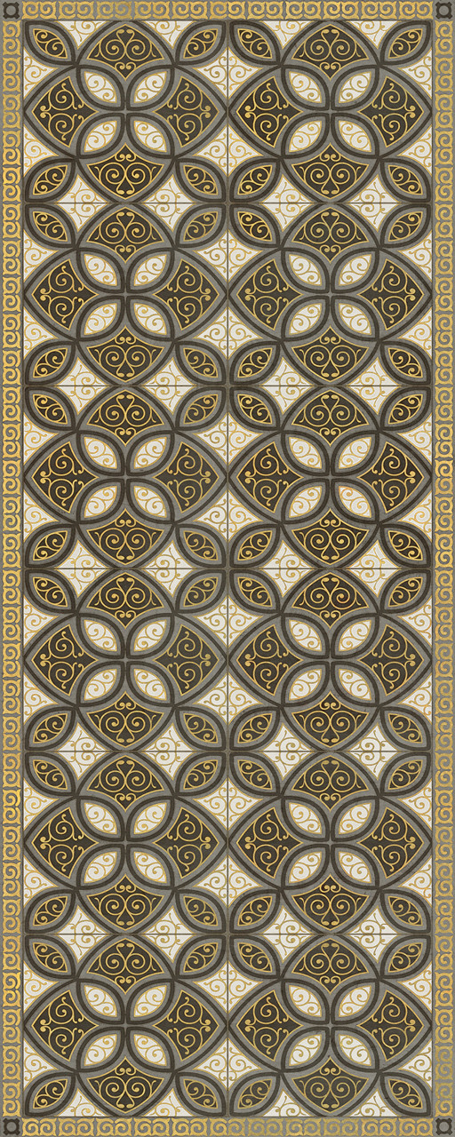 Pattern 25 Avitus - vinyl floor cloth sizes 30x75, 36x90
