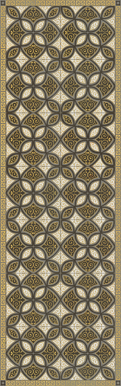 Pattern 25 Avitus - vinyl floor cloth sizes 26x83, 36x115