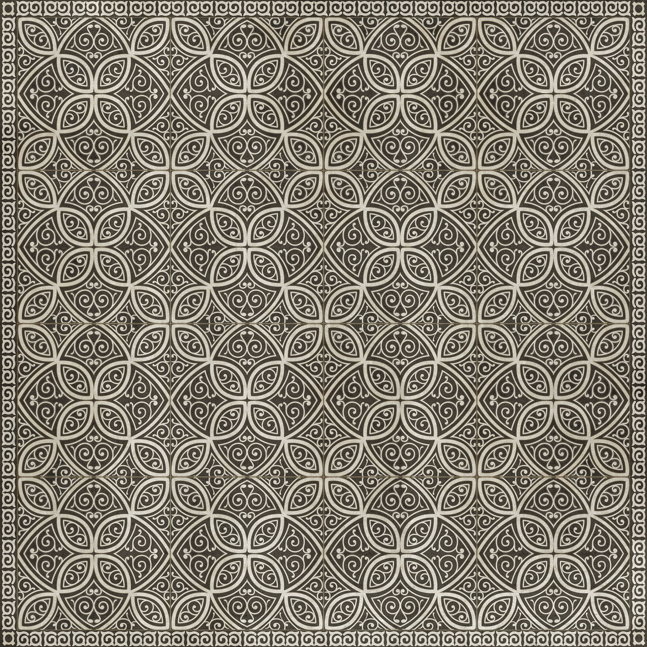 Pattern 25 Andreas - vinyl floor cloth sizes 60x60, 72x72