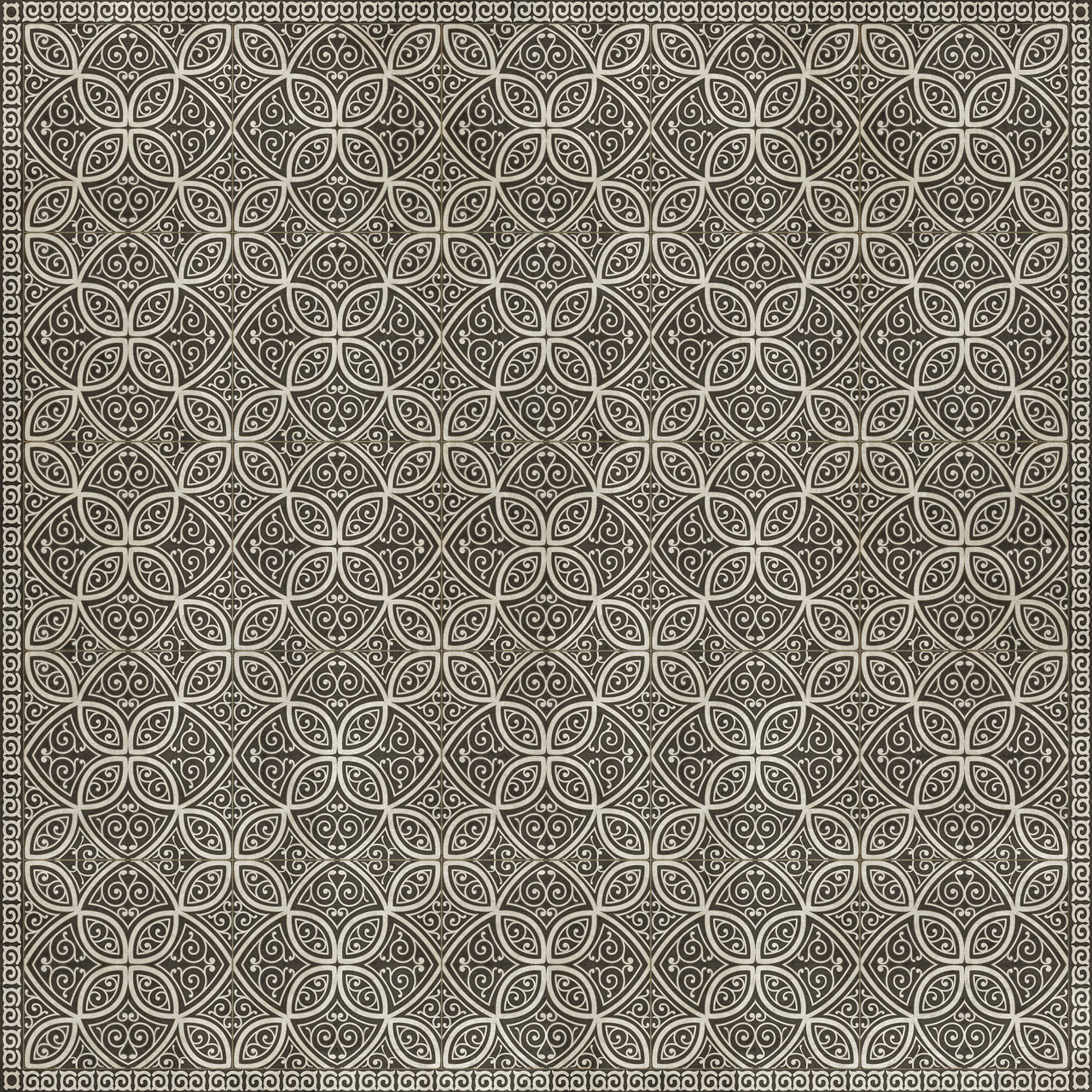 Pattern 25 Andreas - vinyl floor cloth sizes 84x84, 96x96, 120x120