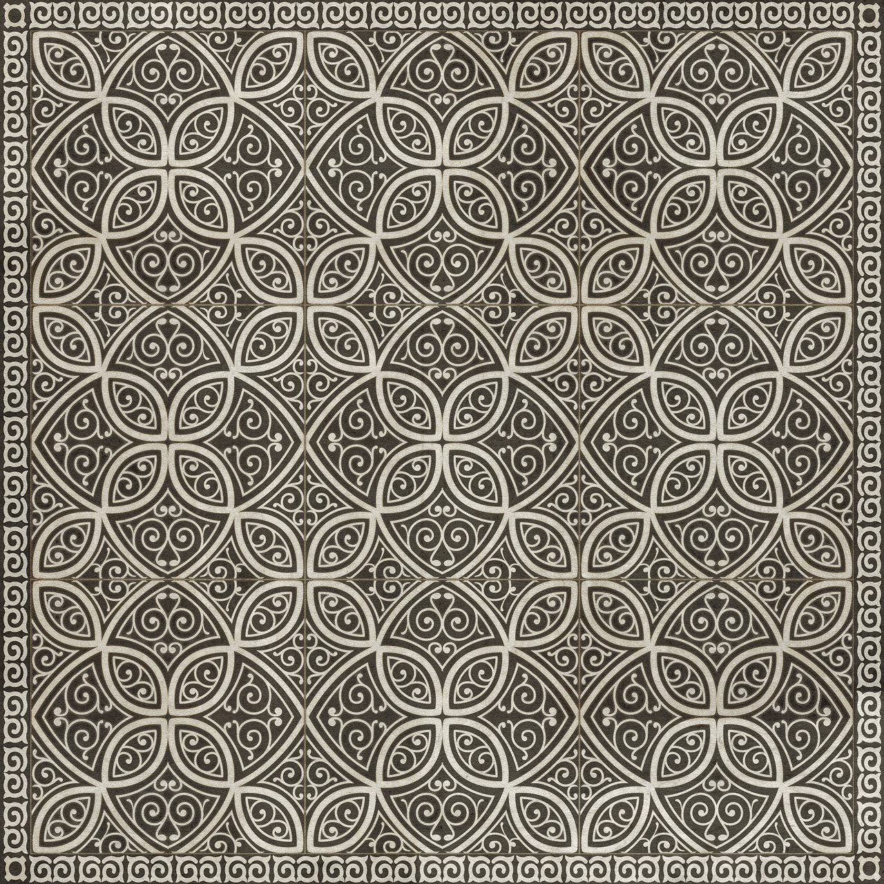 Pattern 25 Andreas - vinyl floor cloth sizes 36x36, 48x48
