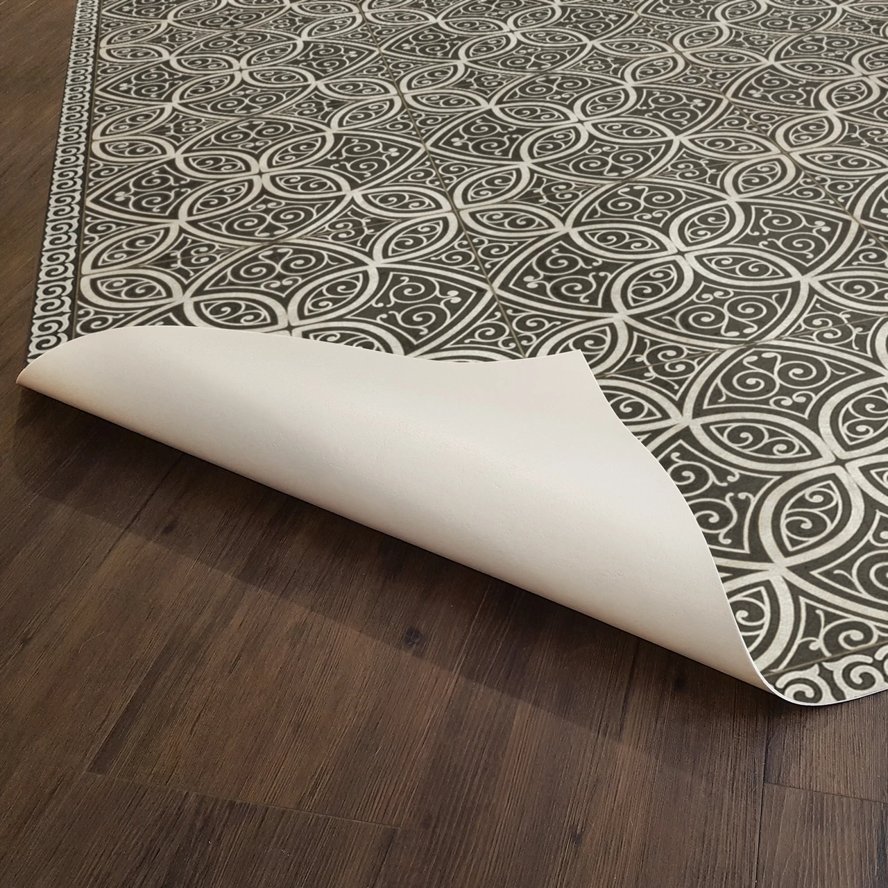 Pattern 25 Andreas - vinyl floor cloth underside 