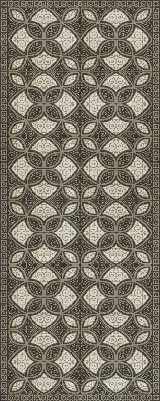 Pattern 25 Valerian - vinyl floor cloth sizes 30x75, 36x90