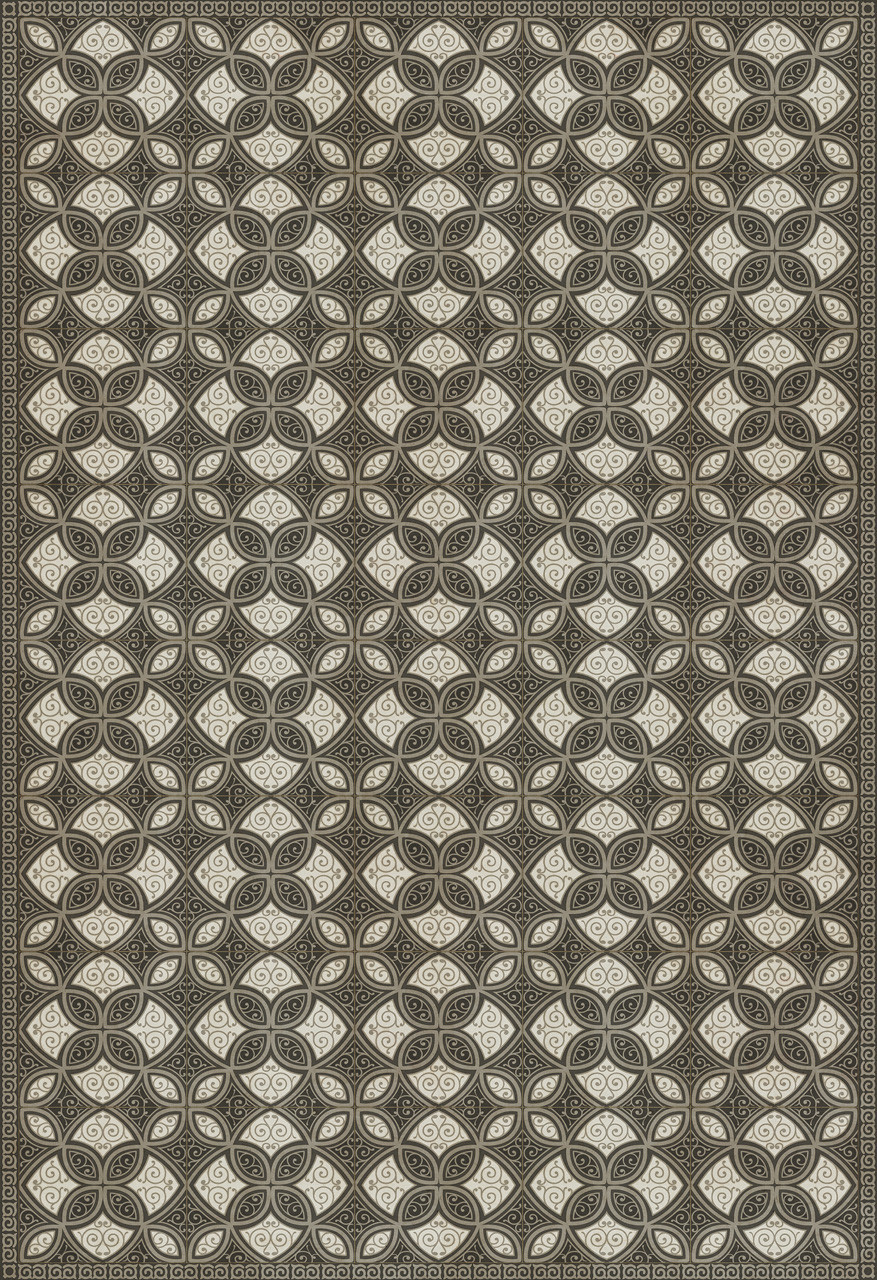 Pattern 25 Valerian - vinyl floor cloth sizes 96x140, 120x175