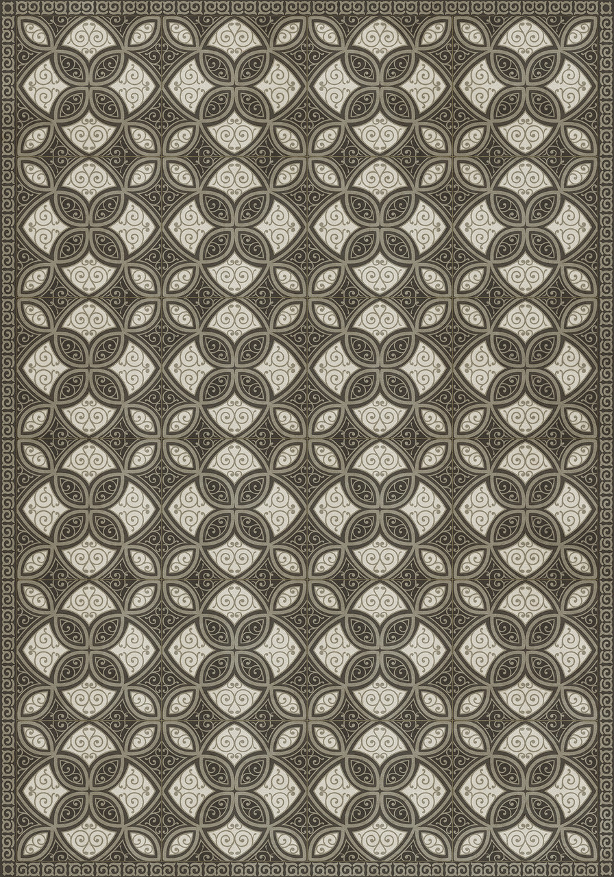 Pattern 25 Valerian - vinyl floor cloth size 84x120