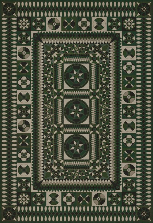 Soldiers Quilt Captain of My Soul - vinyl floor cloth, Image for all rectangle sizes