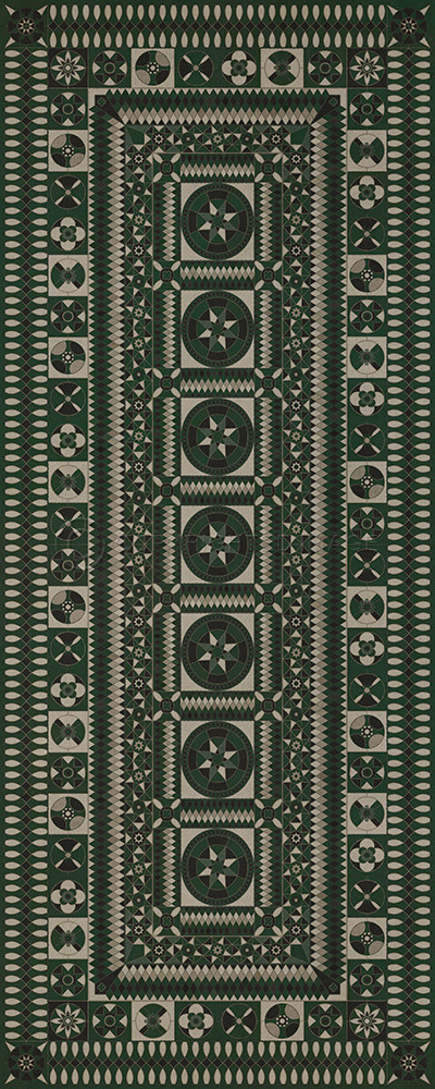 Soldiers Quilt Captain of My Soul - vinyl floor cloth sizes 30x75, 36x90