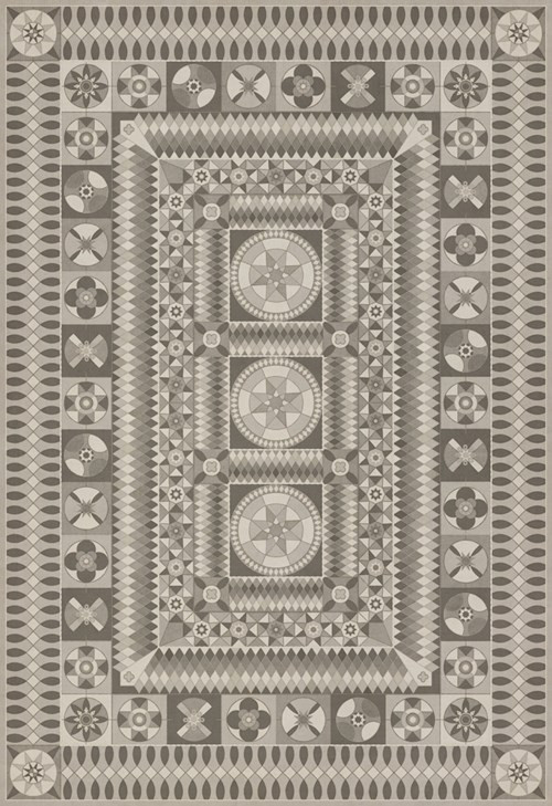 Soldiers Quilt Triumph - vinyl floor cloth, Image for all rectangle sizes