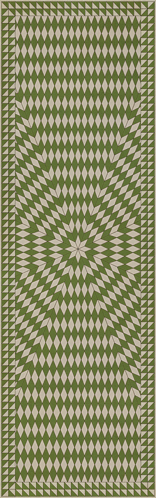 Sunburst Over the Prairies - vinyl floor cloth sizes 24x77, 30x96, 26x83, 36x115