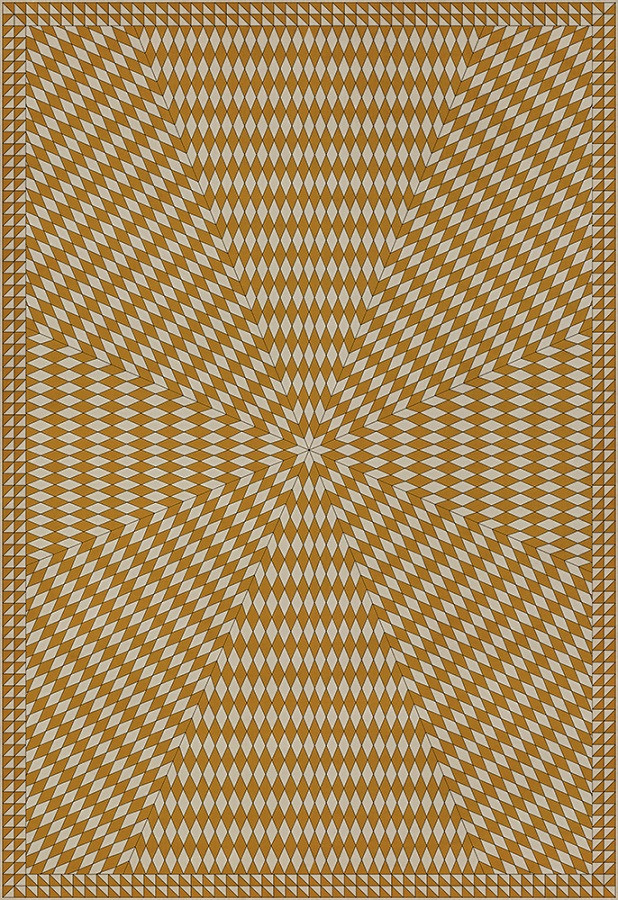 Sunburst The Sun has Risen - vinyl floor cloth sizes 96x140, 120x175
