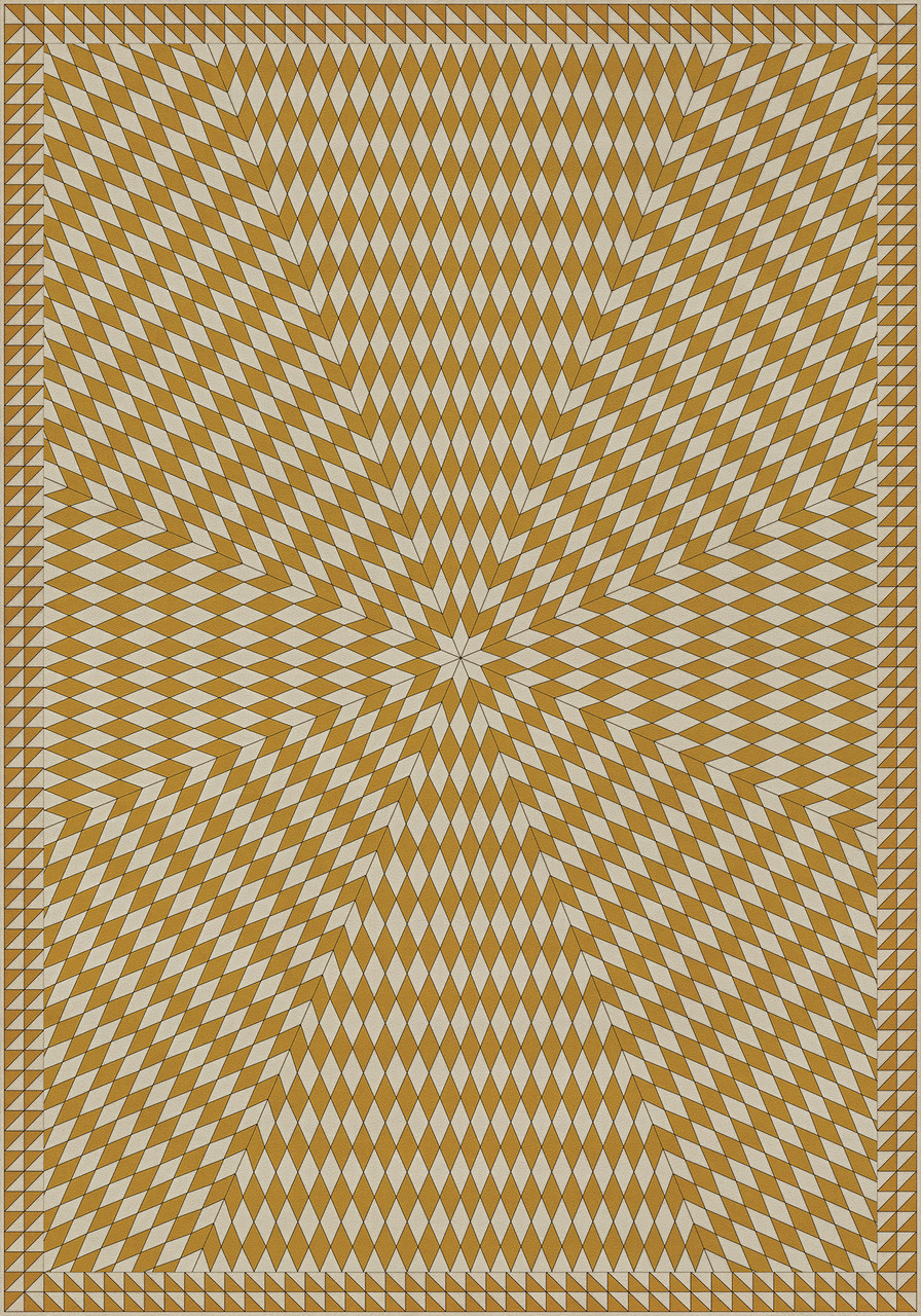Sunburst The Sun has Risen - vinyl floor cloth 84x120