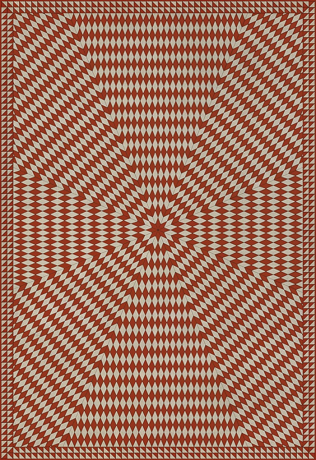 Sunburst What Makes Your Heart Beat So - vinyl floor cloth sizes 96x140, 120x175