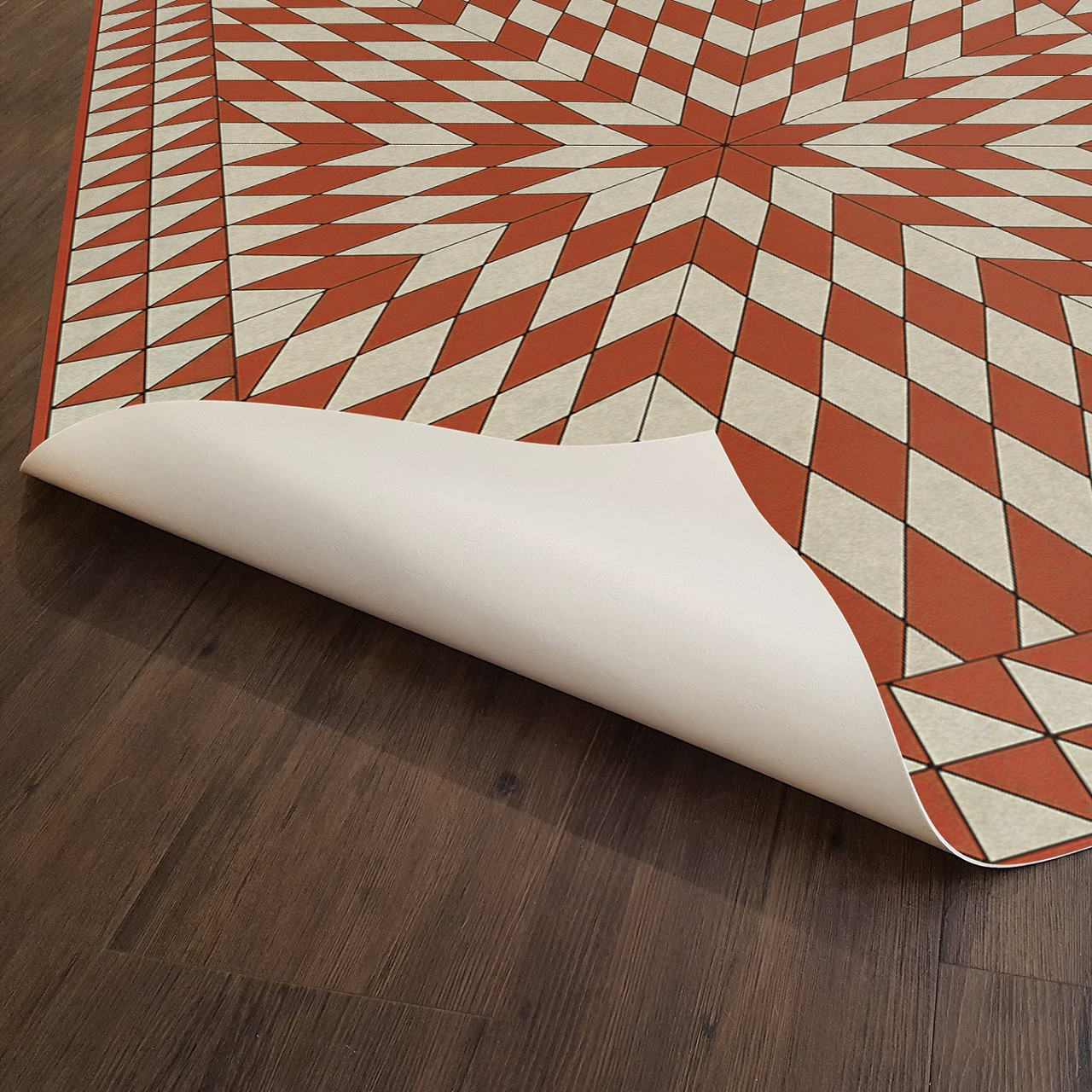 Sunburst What Makes Your Heart Beat So - vinyl floor cloth underside 