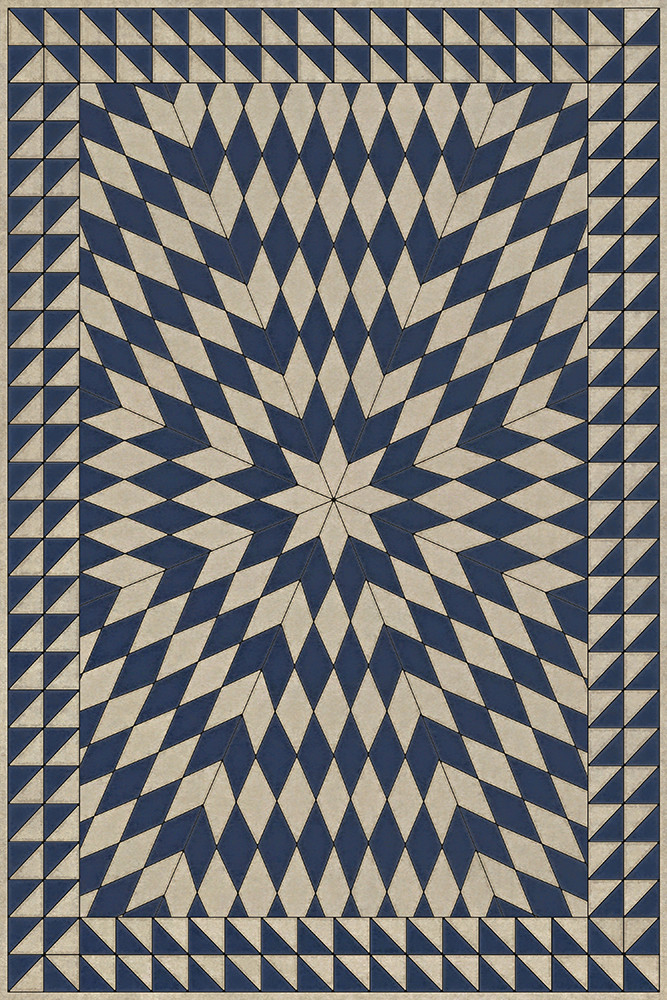 Sunburst Wide Across the Lakes - vinyl floor cloth sizes 20x30, 24x36, 30x44, 38x56