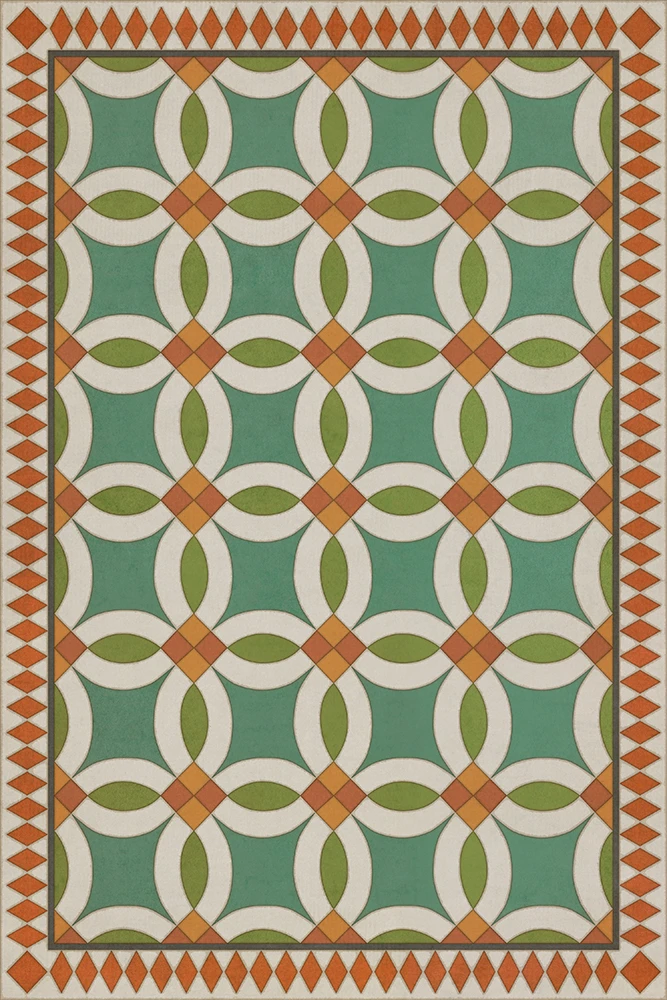 Wedding Ring Adelaide - vinyl floor cloth sizes 20x30, 24x36, 30x44, 38x56