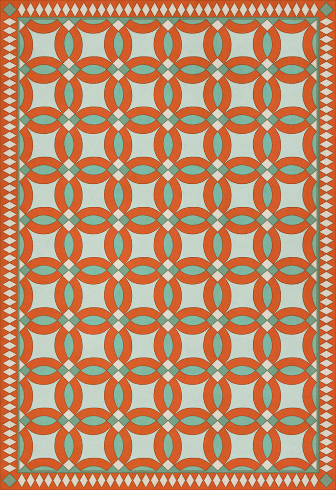 Wedding Ring Dorothea - vinyl floor cloth sizes 52x76, 70x102