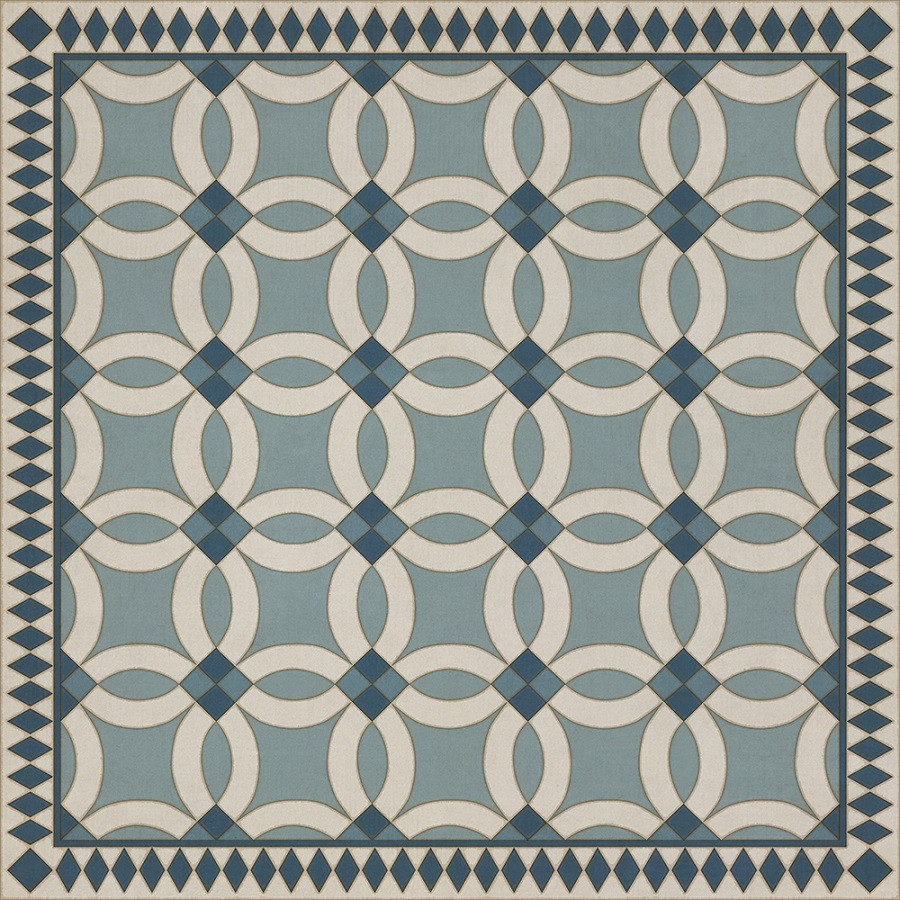 Wedding Ring Evangeline - vinyl floor cloth 48x48