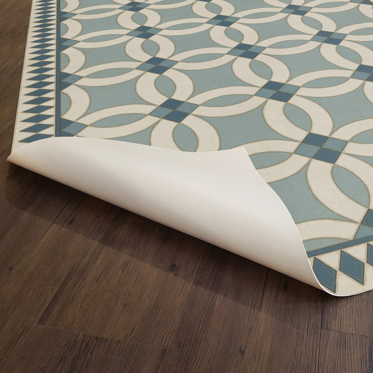 Wedding Ring Evangeline - vinyl floor cloth underside 