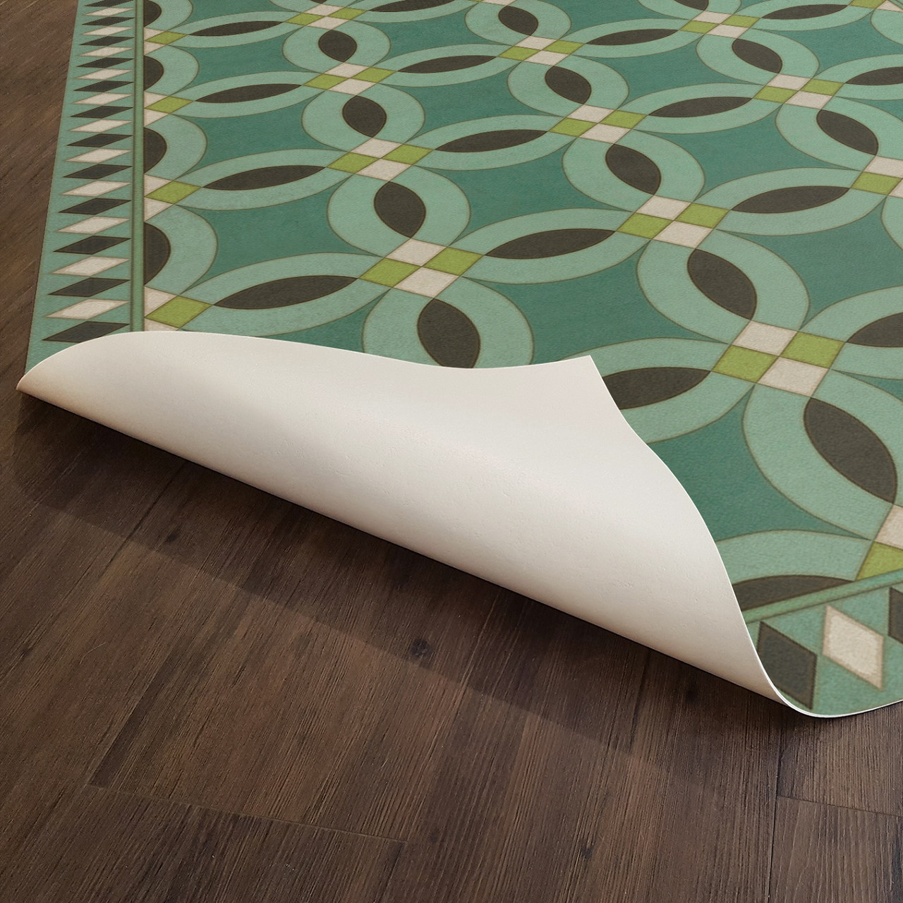 Wedding Ring Felicity - vinyl floor cloth underside 