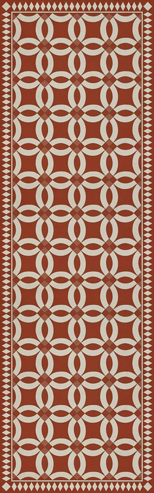 Wedding Ring Hester - vinyl floor cloth sizes 24x77, 30x96, 36x115