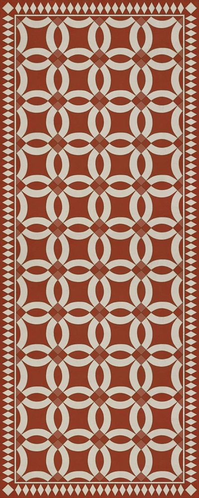 Wedding Ring Hester - vinyl floor cloth sizes 30x75, 36x90