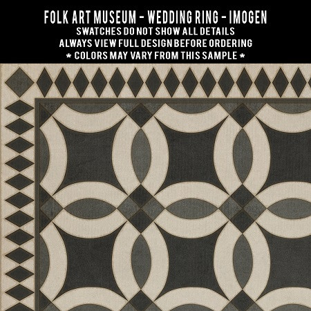 Wedding Ring Imogen - vinyl floor cloth 5"x5" swatch