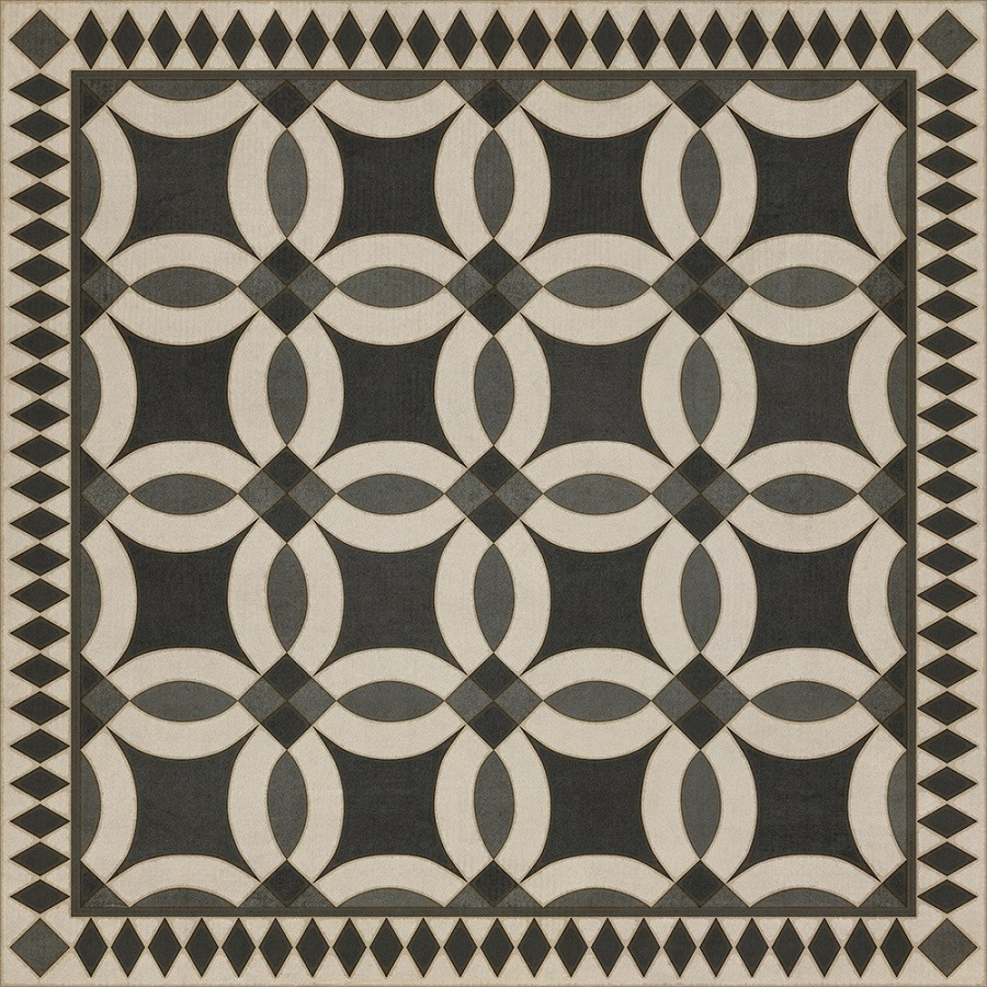 Wedding Ring Imogen - vinyl floor cloth 36x36