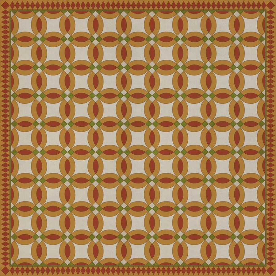 Wedding Ring Leonora - vinyl floor cloth sizes 96x96, 120x120