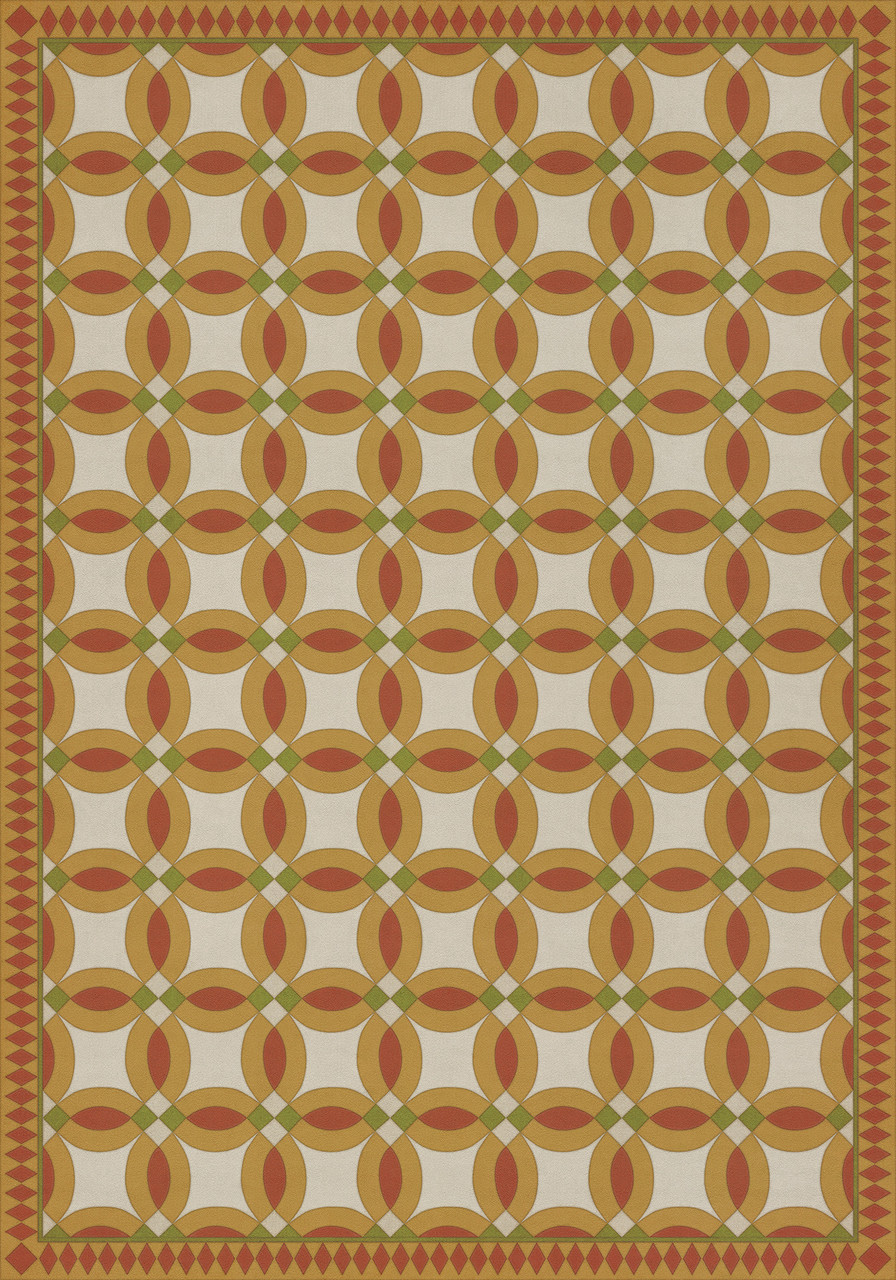 Wedding Ring Leonora - vinyl floor cloth 84x120