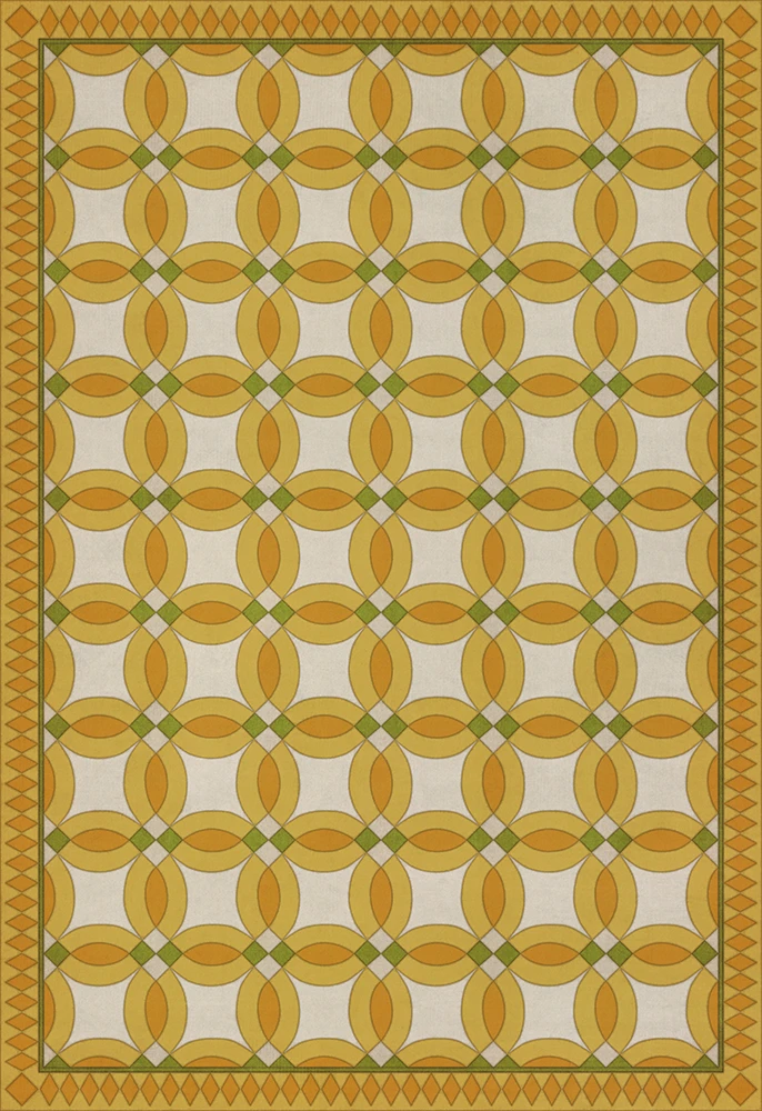 Wedding Ring Phoebe - vinyl floor cloth sizes 52x76, 70x102