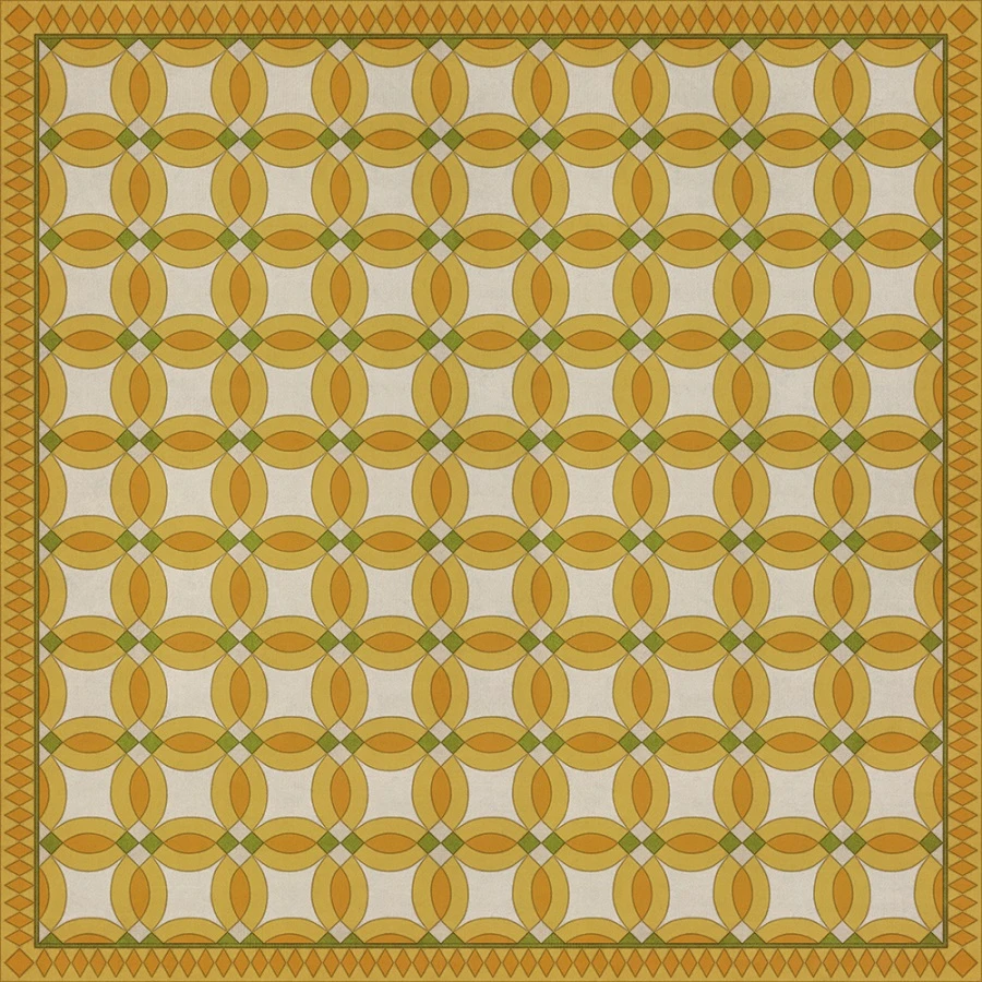 Wedding Ring Phoebe - vinyl floor cloth sizes 96x96, 120x120