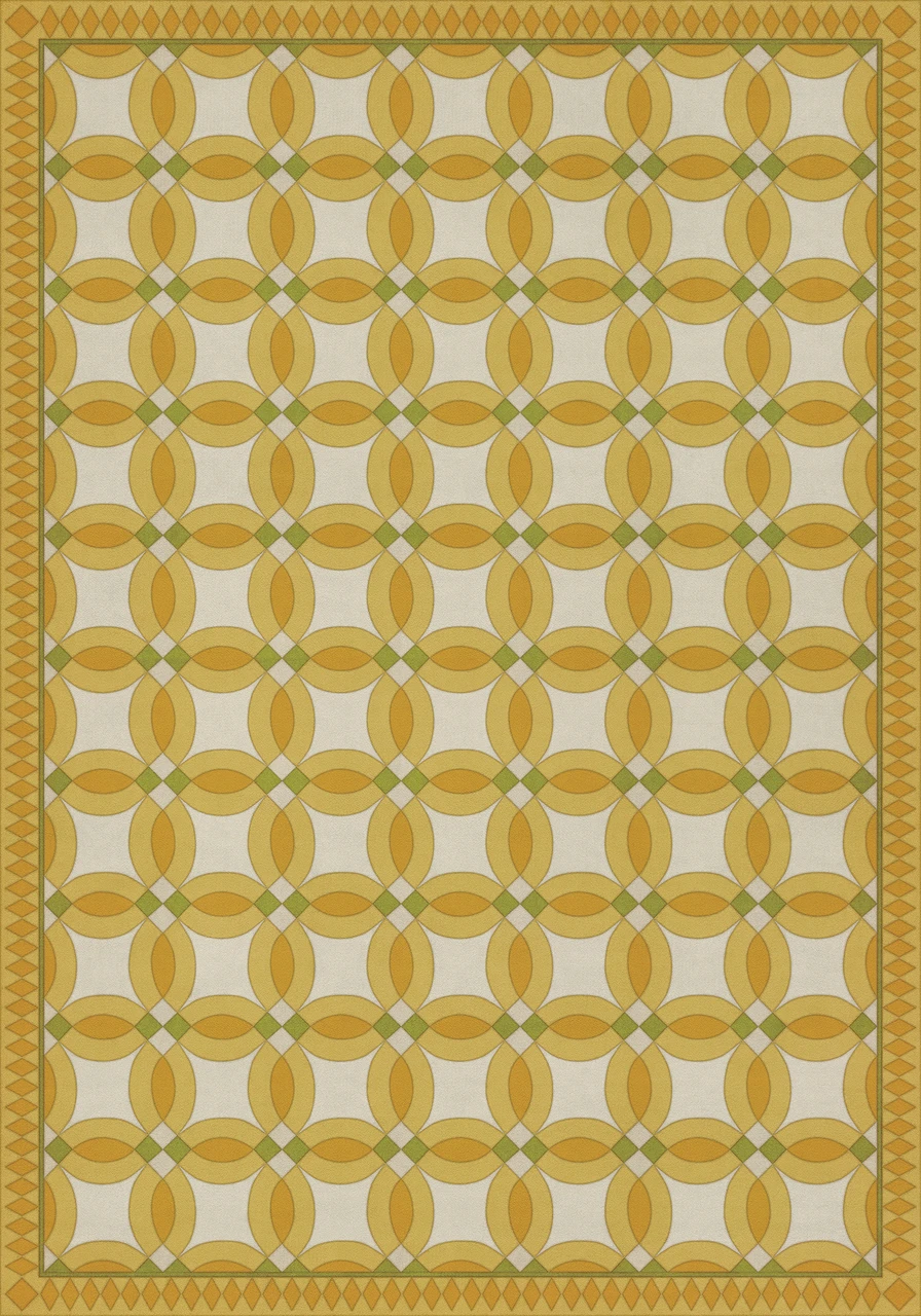 Wedding Ring Phoebe - vinyl floor cloth 84x120