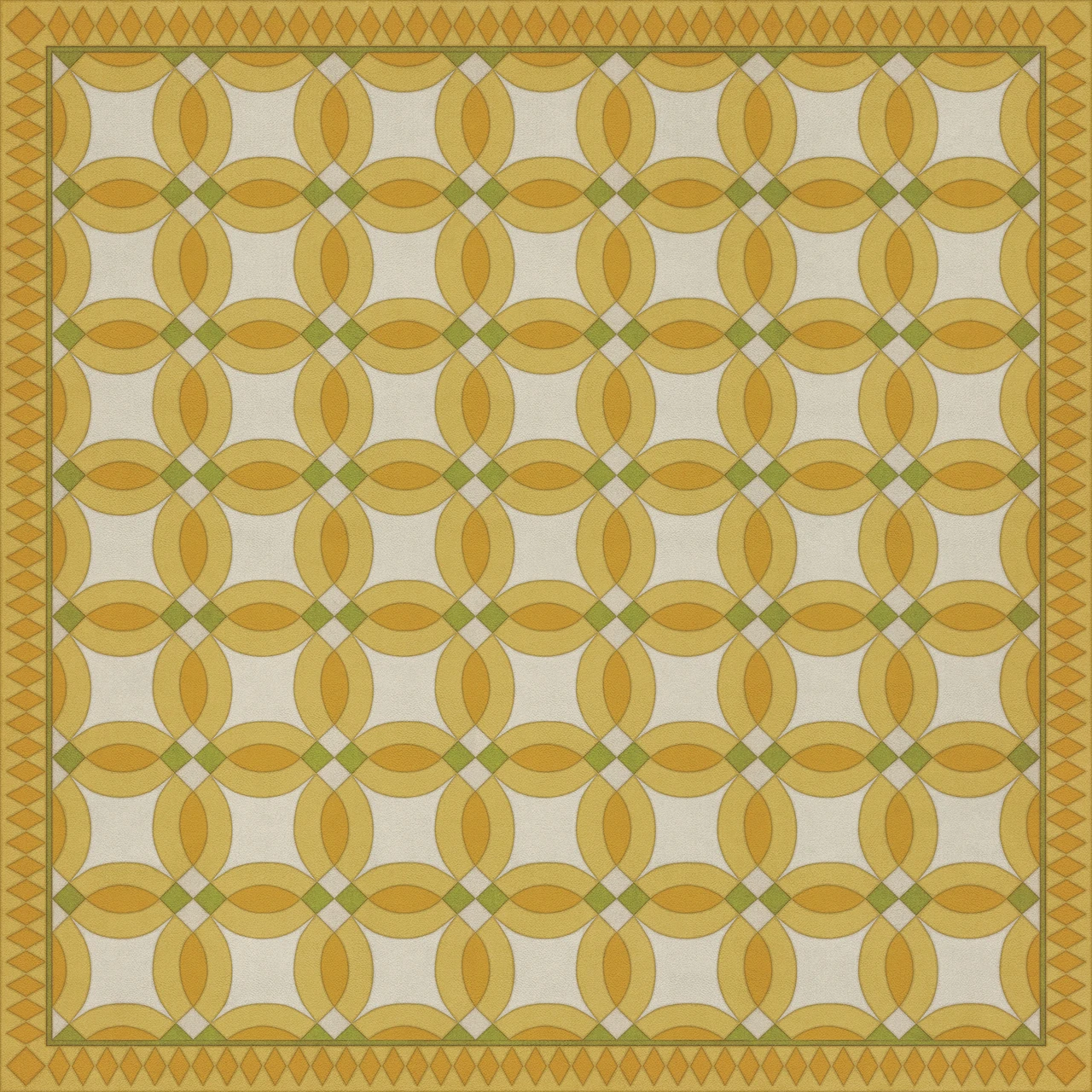 Wedding Ring Phoebe - vinyl floor cloth 84x84