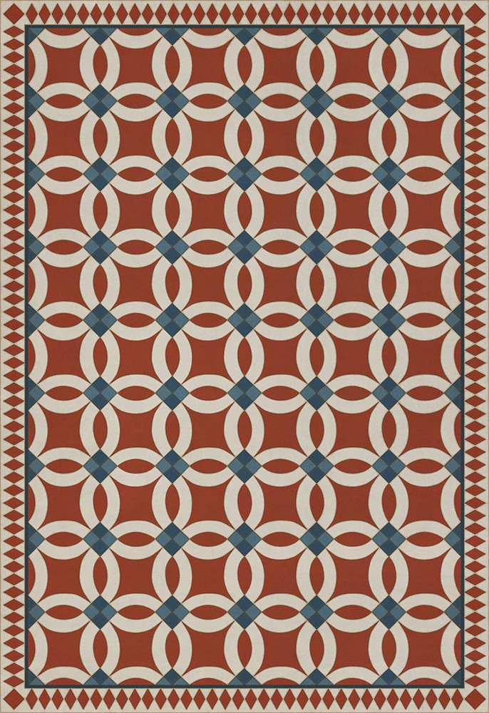 Wedding Ring Ramona - vinyl floor cloth sizes 52x76, 70x102