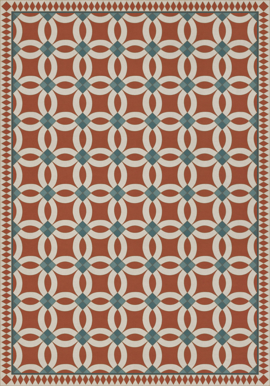 Wedding Ring Ramona - vinyl floor cloth size 84x120
