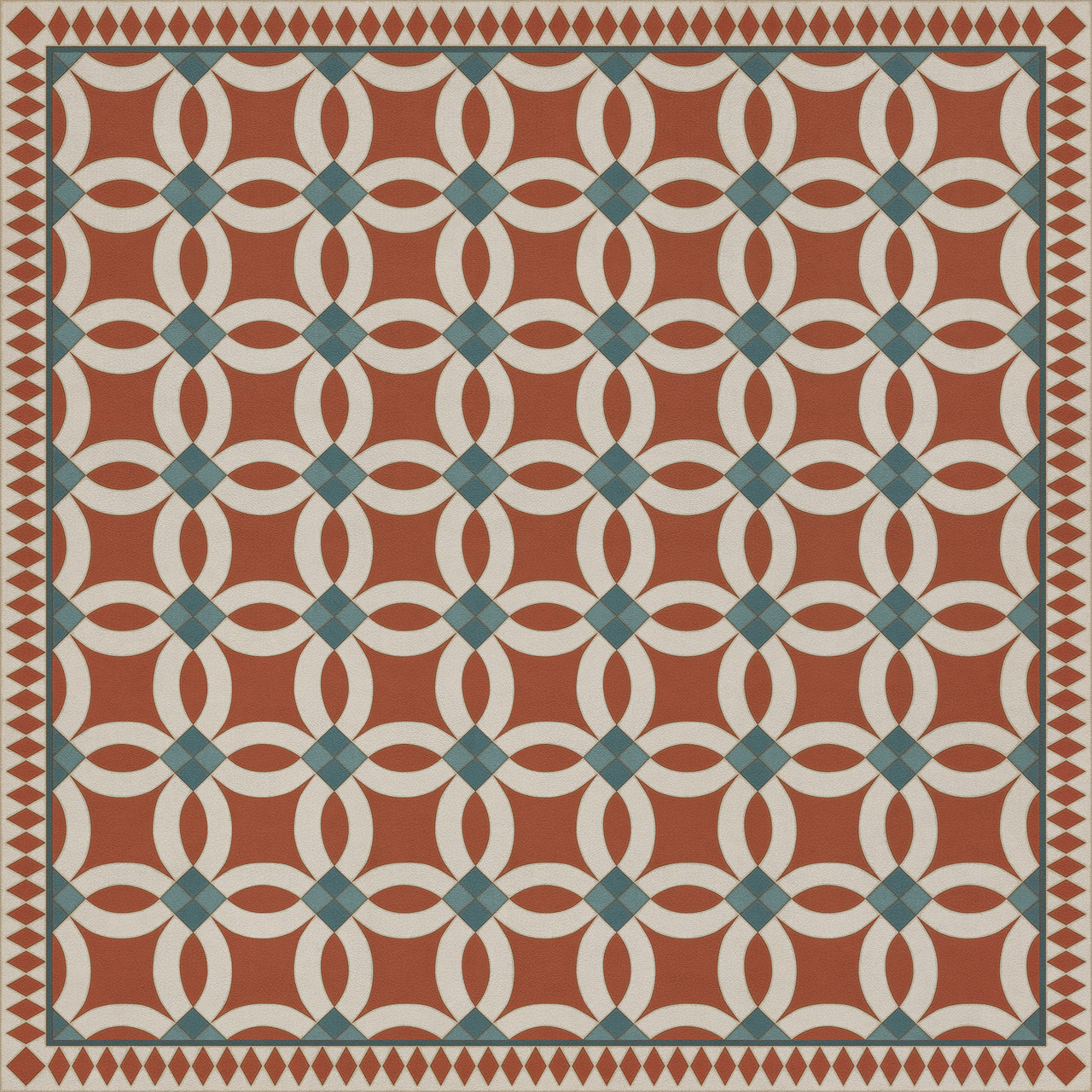 Wedding Ring Ramona - vinyl floor cloth size 84x84