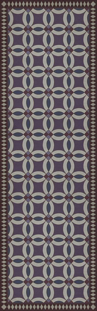 Wedding Ring Tallulah - vinyl floor cloth sizes 24x77, 30x96, 26x83, 36x115