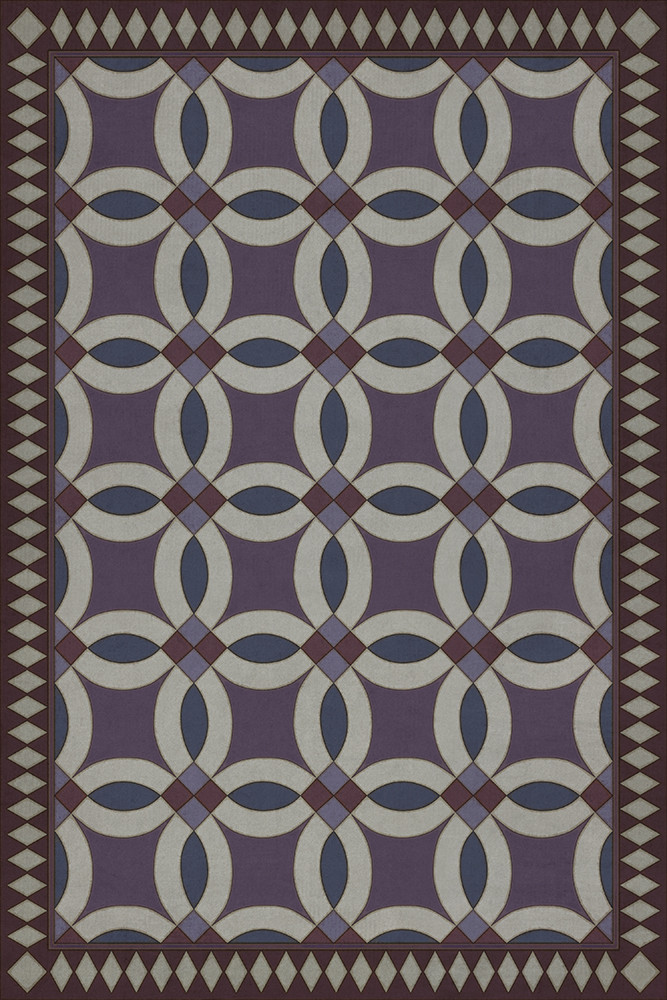 Wedding Ring Tallulah - vinyl floor cloth sizes 20x30, 24x36, 30x44, 38x56