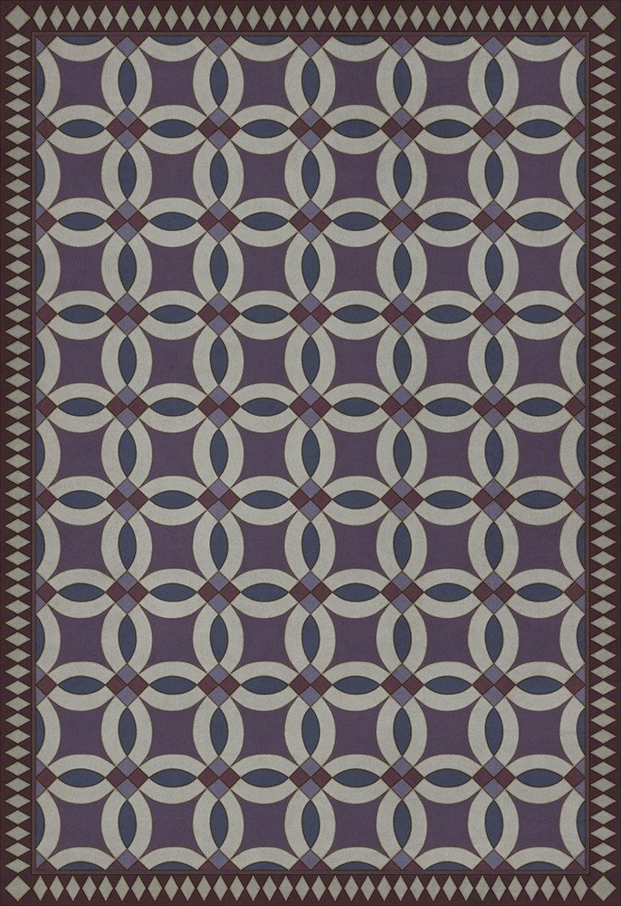 Wedding Ring Tallulah - vinyl floor cloth sizes 52x76, 70x102