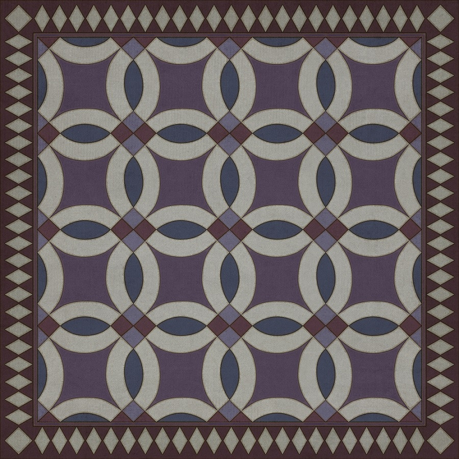 Wedding Ring Tallulah - vinyl floor cloth 36x36
