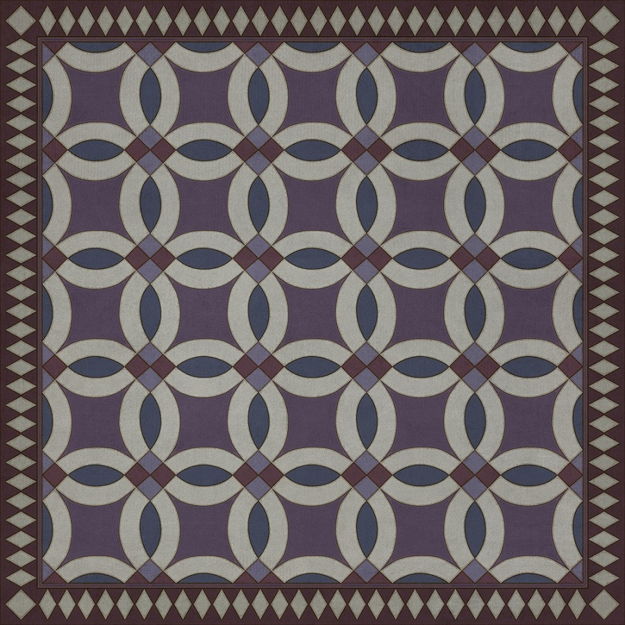 Wedding Ring Tallulah - vinyl floor cloth 48x48