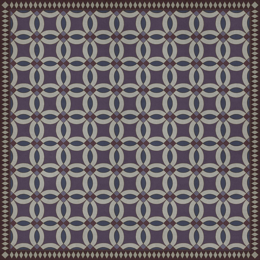 Wedding Ring Tallulah - vinyl floor cloth sizes 96x96, 120x120
