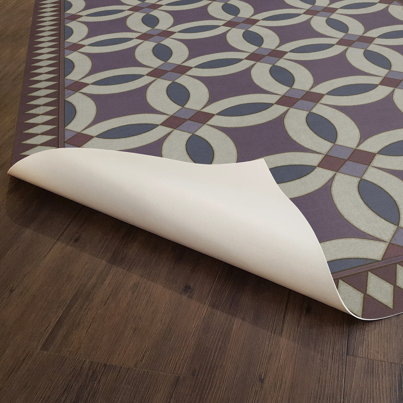 Wedding Ring Tallulah - vinyl floor cloth underside