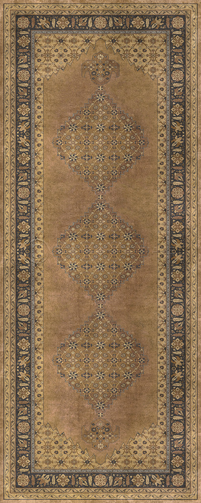 Agra Jahan - vinyl floor cloth sizes 30x75, 36x90